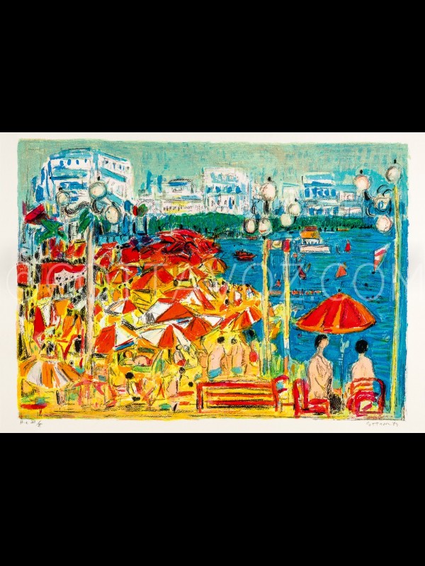 La plage de Juan-les-Pins_Cottavoz_1984 La plage de Juan-les-Pins_Cottavoz_1984