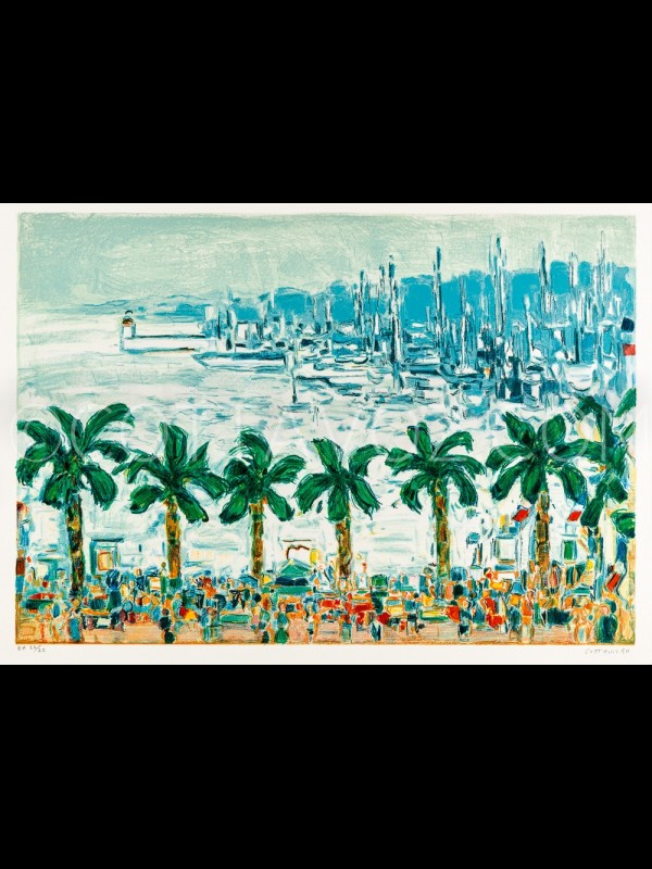 Cannes, la Croisette aux Palmiers_Cottavoz_1990 Cannes, la Croisette aux Palmiers_Cottavoz_1990