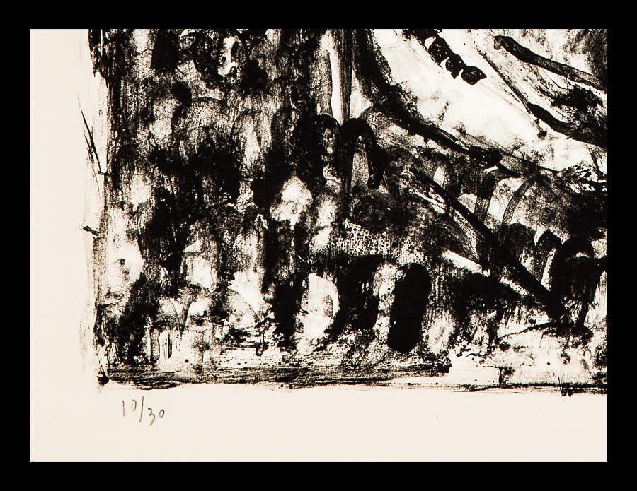 Cottavoz-Autoportrait 1962- gravure details numerotation