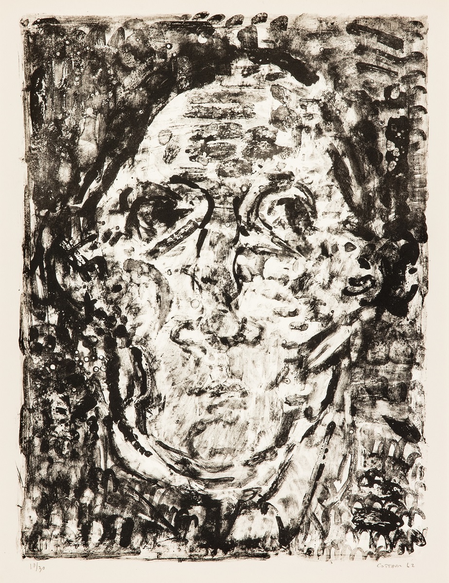 Cottavoz-Autoportrait 1962- gravure