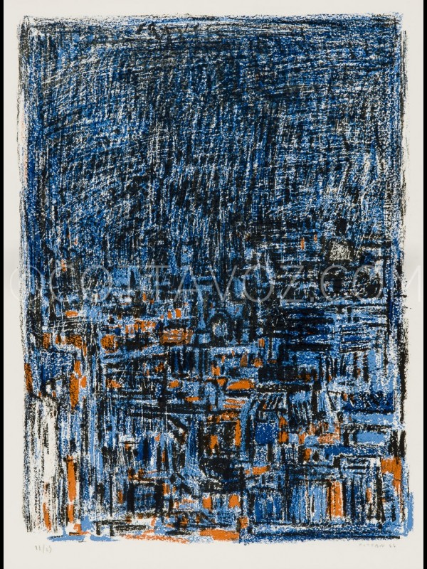 Les toits de Lyon la nuit_Cottavoz_1966 Les toits de Lyon la nuit_Cottavoz_1966