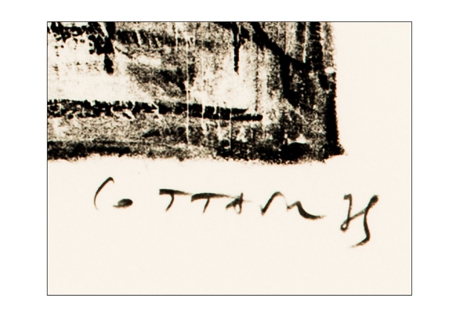 detail signature le peintre et son modele