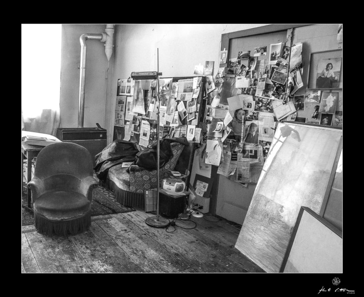 Le fauteuille dans l'atelier du peintre à Lyon